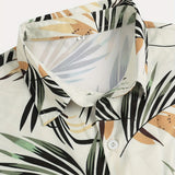 Leaf Print Button Up Shirt