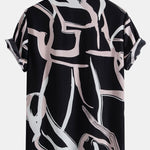 Abstract Print Shirt & Swim Shorts Set