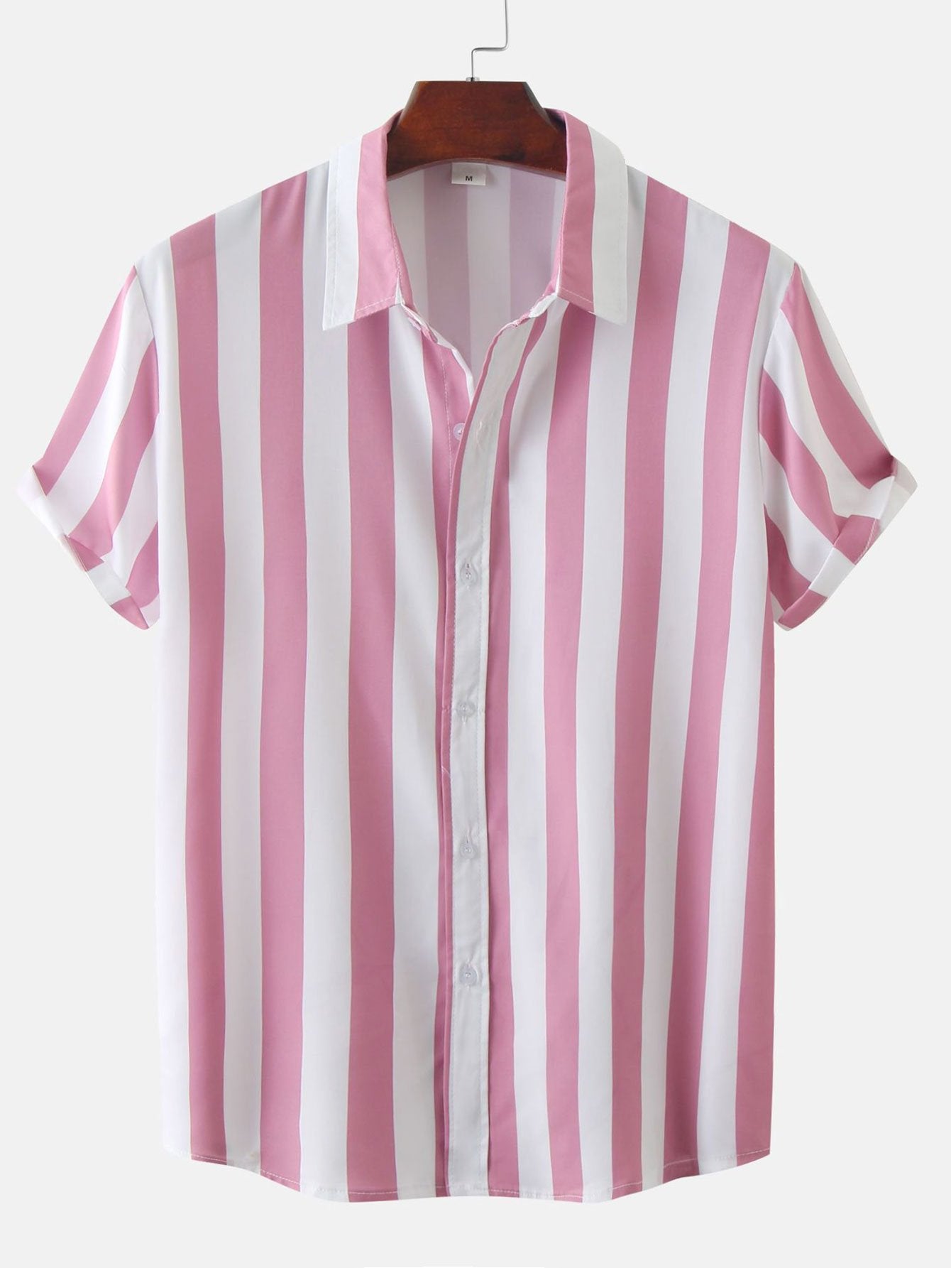 Stripe Print Shirt & Swim Shorts Set