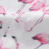 Flamingo Print Button Up Shirt