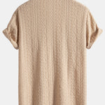 Geometric Jacquard Textured Cuban Shirt