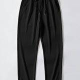 Contrast Trim Ribbed Johnny Collar Knit Polo & Ribbed Pants Set