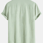 Textured Cotton Revere Shirt & 5" Shorts Set