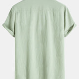 Textured Cotton Revere Shirt & 5" Shorts Set