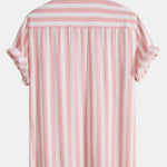 Striped Stand Collar Shirt