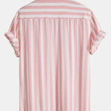 Striped Stand Collar Shirt