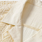Geometric Textured Patchwork Cuban Shirt