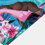 Tropical Plants and Orangutan Print Button Up Shirt