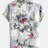 Viscose Floral Print Button Up Shirt