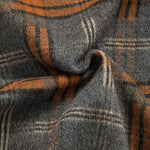 Relax Fit Heavy Weight Flannel Plaid Hooded Shirt