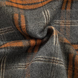 Relax Fit Heavy Weight Flannel Plaid Hooded Shirt