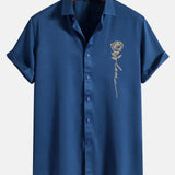 Rose Love Print Button Up Shirt