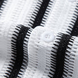 Striped Cutout Cuban Shirt