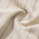 Linen Blend Striped Henley Collar Shirt & Linen Cotton Blend 11" Shorts Set