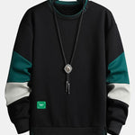 Color Block Sweatshirt & Jogger Pants with Pintuck Set