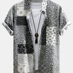 Paisley Print Shirt & Swim Shorts Set