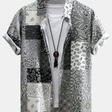 Paisley Print Shirt & Swim Shorts Set