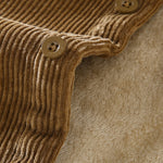 Fleece Lined Cotton Corduroy Button Up Shirt
