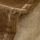 Fleece Lined Cotton Corduroy Button Up Shirt