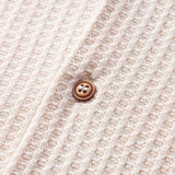 Short Sleeve Knitted Waffle Cuban Shirt & Straight Leg Linen Pants Set