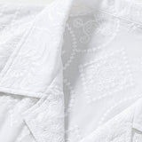 Embroidered Floral Cuban Shirt & Straight Leg Linen Pants Set