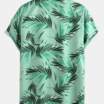 Leaf Print Button Up Shirt