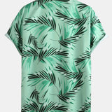 Leaf Print Button Up Shirt