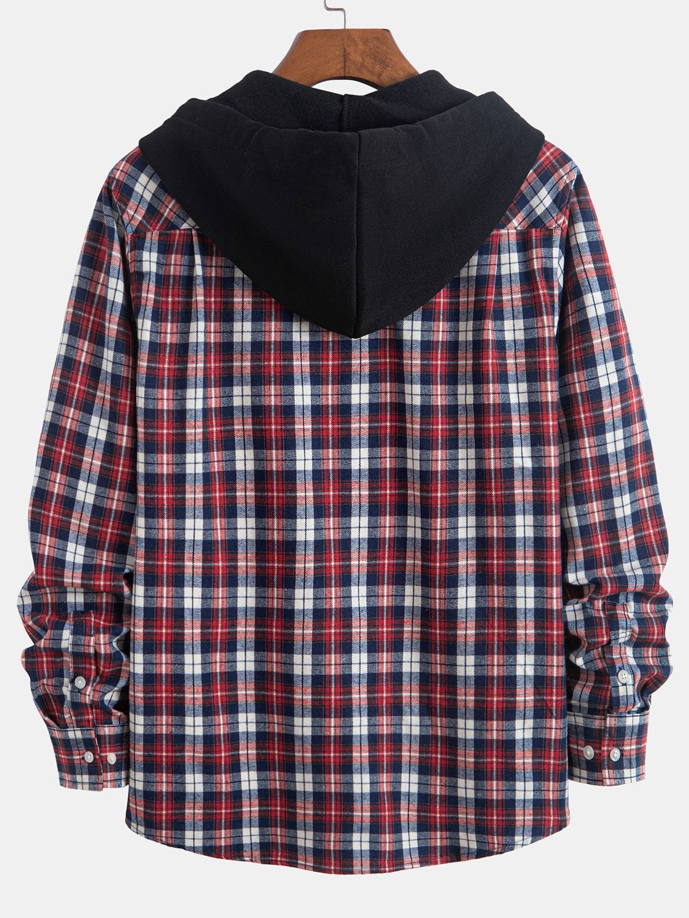 Plaid Hooded Shirt