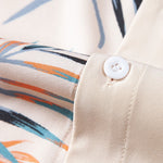 Leaf Patchwork Print Button Up Shirt
