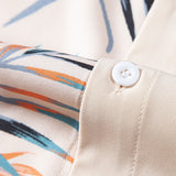 Leaf Patchwork Print Button Up Shirt