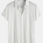 Jacquard Textured Button Up Shirt