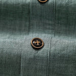 Half Button Fly Henley Collar Shirt & Linen Cotton Blend 11" Shorts Set