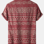 Tribal Print Button Up Shirt
