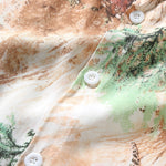 Viscose Botanical Abstract Print Button Up Shirt