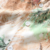Viscose Botanical Abstract Print Button Up Shirt