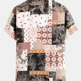 Paisley Baroque Scarf Print Button Up Shirt