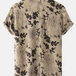 Ink Floral Print Button Up Shirt