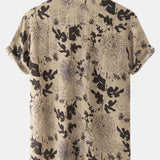 Ink Floral Print Button Up Shirt