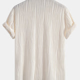 Wave Textured Shirt & Shorts Set