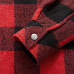 Teddy Lined Flannel Plaid Hooded Shirt