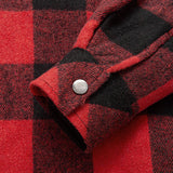 Teddy Lined Flannel Plaid Hooded Shirt