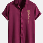 Rose Love Print Button Up Shirt