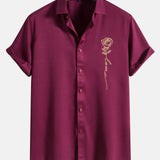 Rose Love Print Button Up Shirt