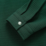 Long Sleeve Waffle Cuban Collar Shirt