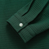 Long Sleeve Waffle Cuban Collar Shirt
