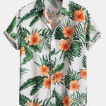 Tropical Print Shirt & Swim Shorts Set
