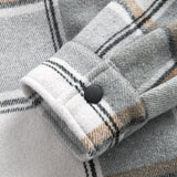 Fleece Lined Plaid Hooded Overshirt