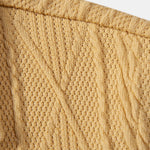 Knitted Geometric Textured Cuban Shirt & Man Mid Length Drawstring Swim Set