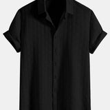 Stripe Jacquard Button Up Shirt