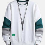 Color Block Sweatshirt & Jogger Pants with Pintuck Set